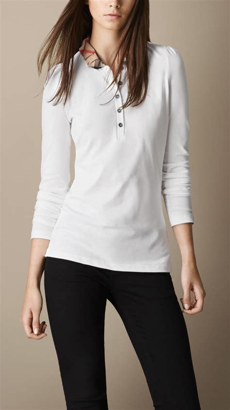 women's burberry polo|Burberry long sleeve women us.